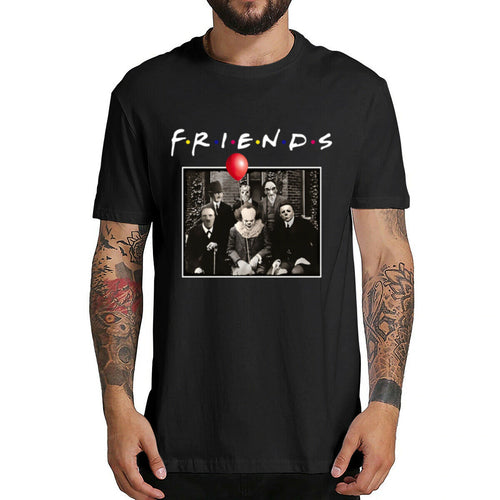 Horror Friends Pennywise Michael Myers Jason Voorhees Halloween Men T-Shirt